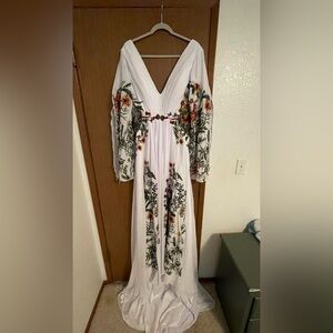 Boho Embroidery Flower Dress